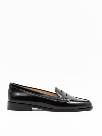 Women's black penny loafers 