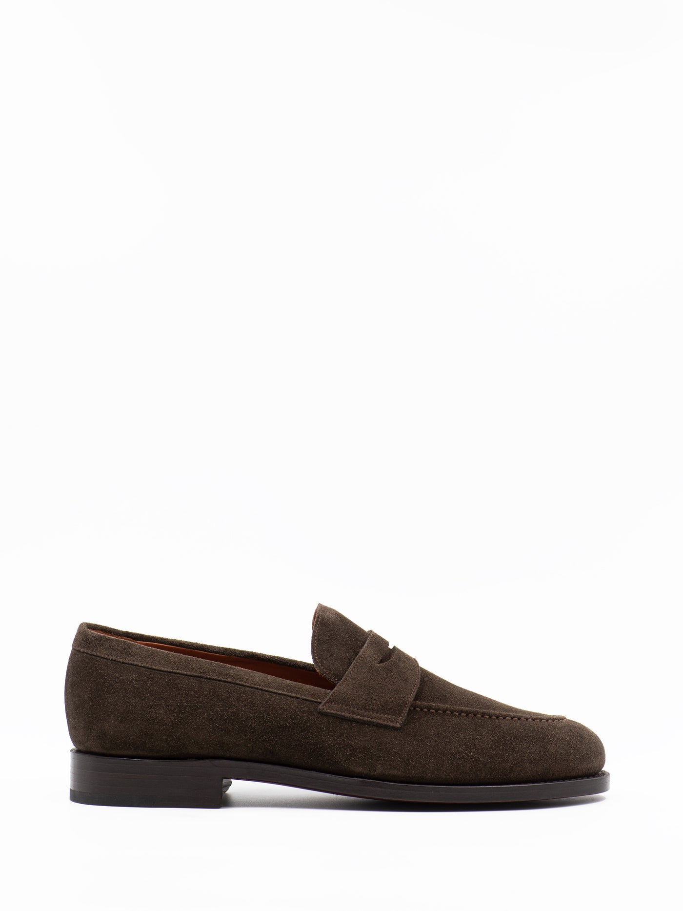 men's penny loafers in green brown g
suede