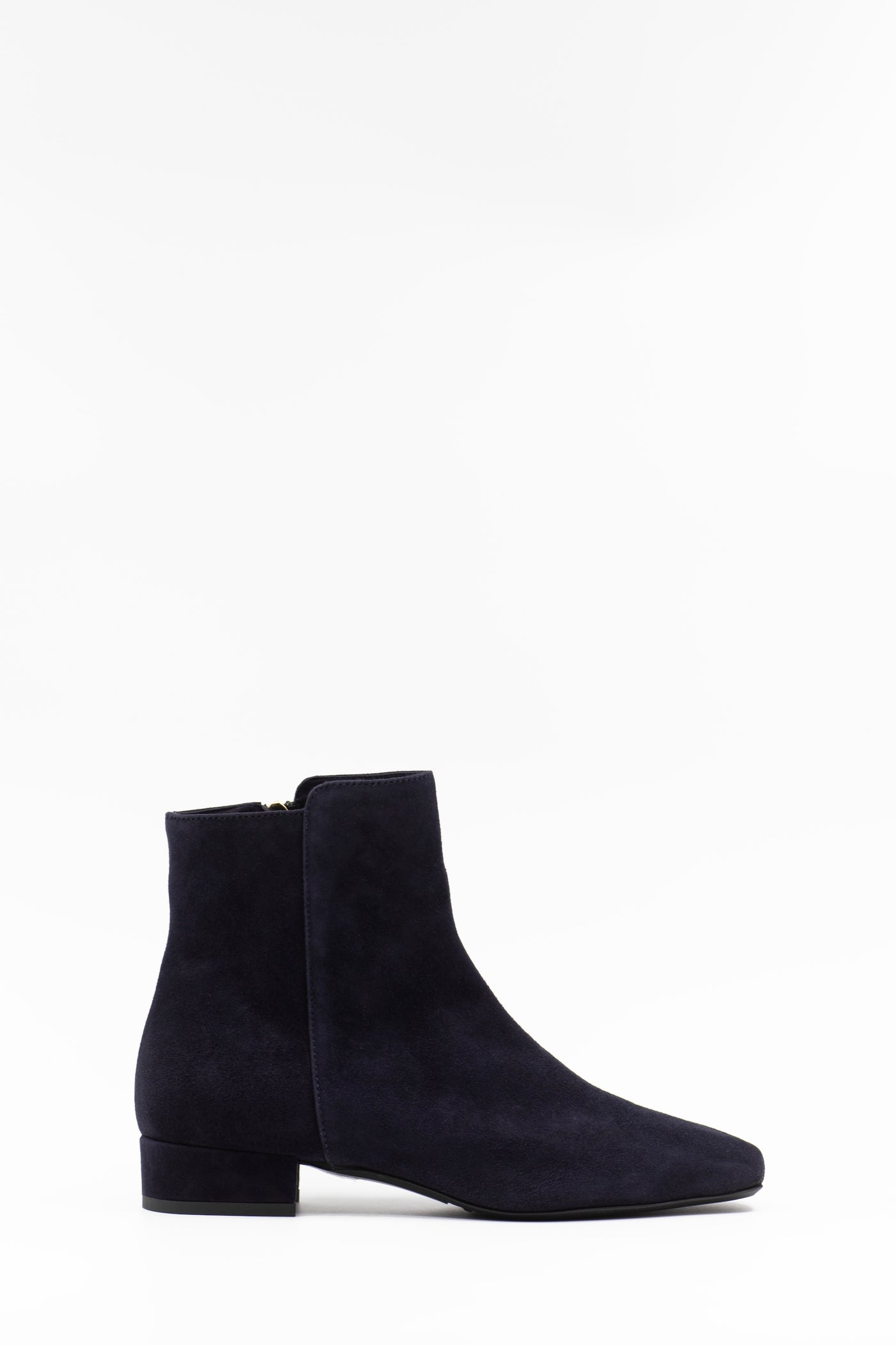 Navy suede ankle boots
