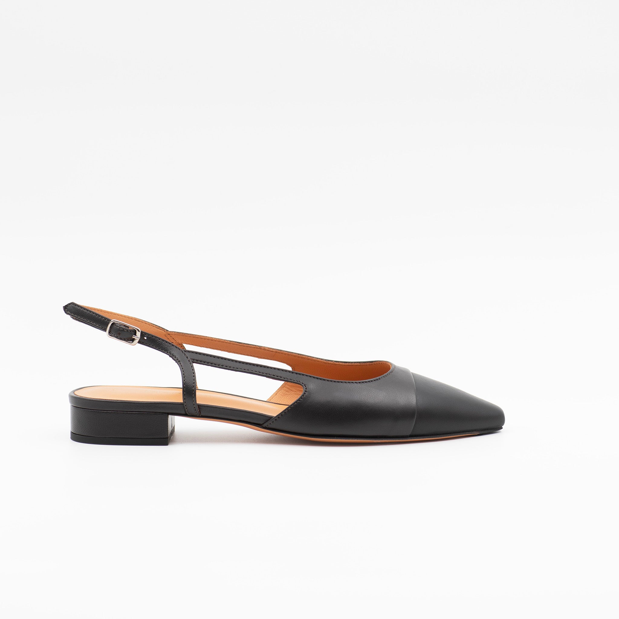 Two-toned slingback in Espresso – MarZio