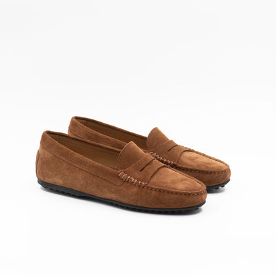 Gommino loafers in brown suede