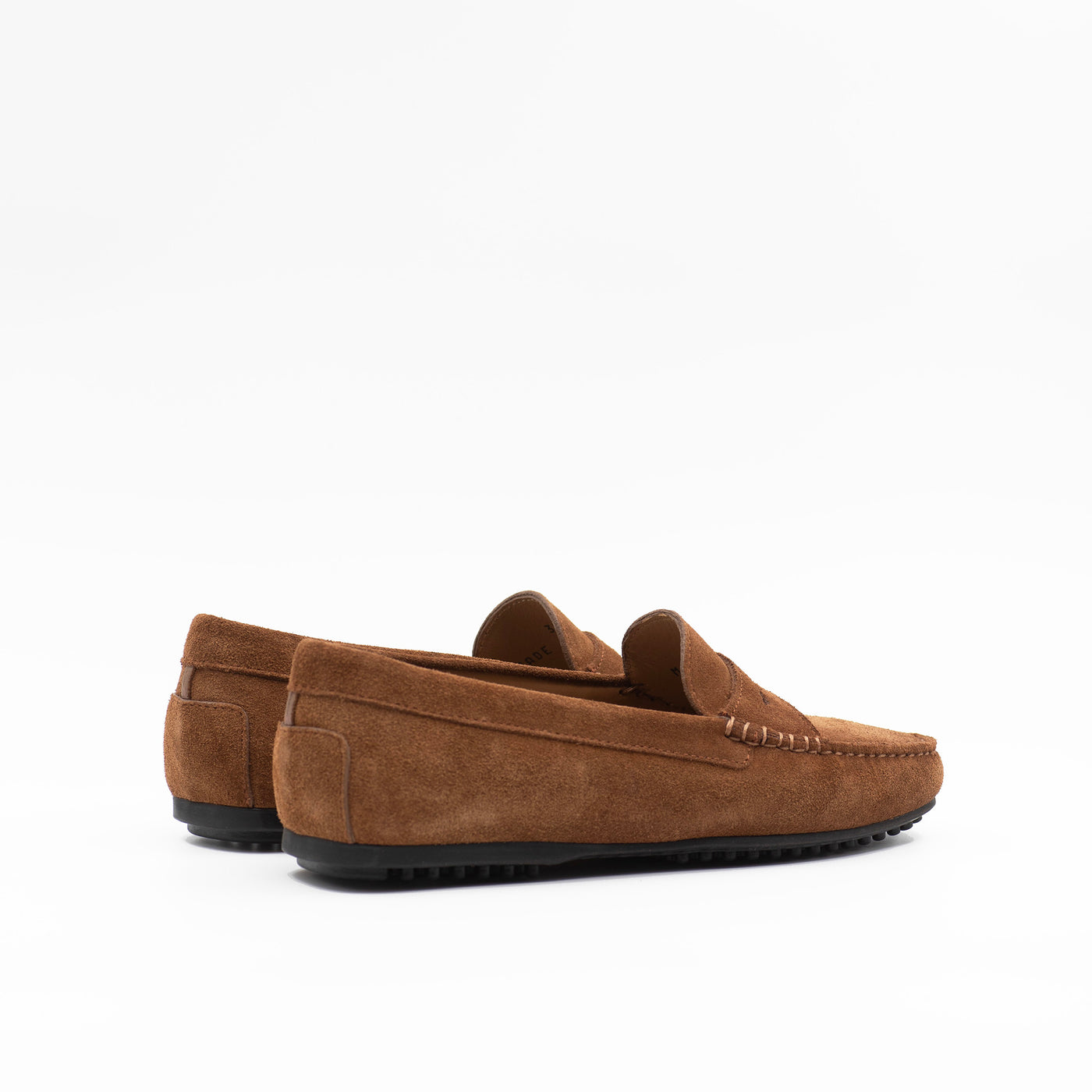 Driving shoes in brown suede