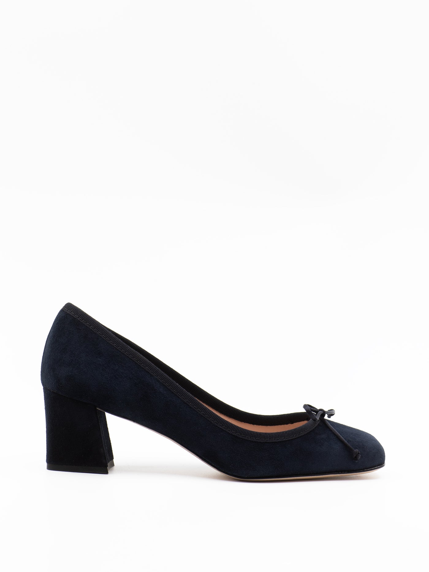 Ballet pumps in navy suede