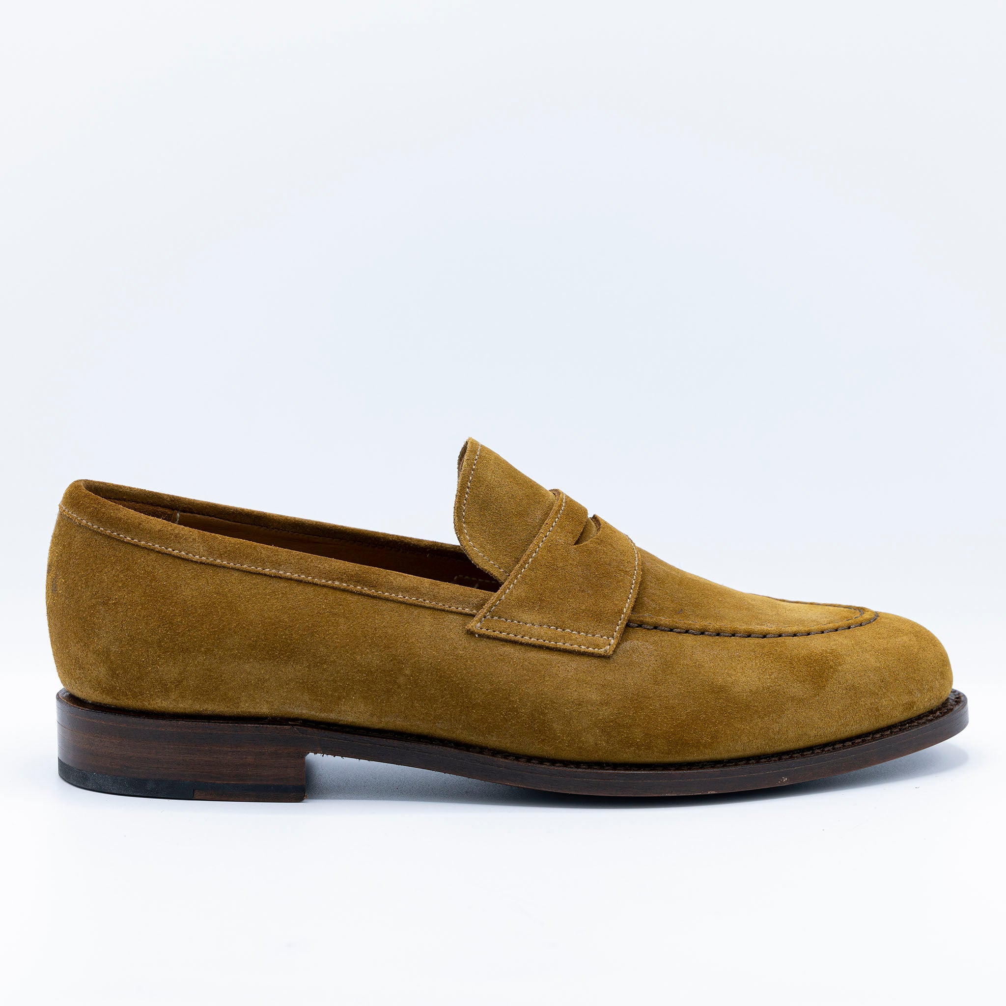 The Penny Loafer in Cognac Suede – MarZio