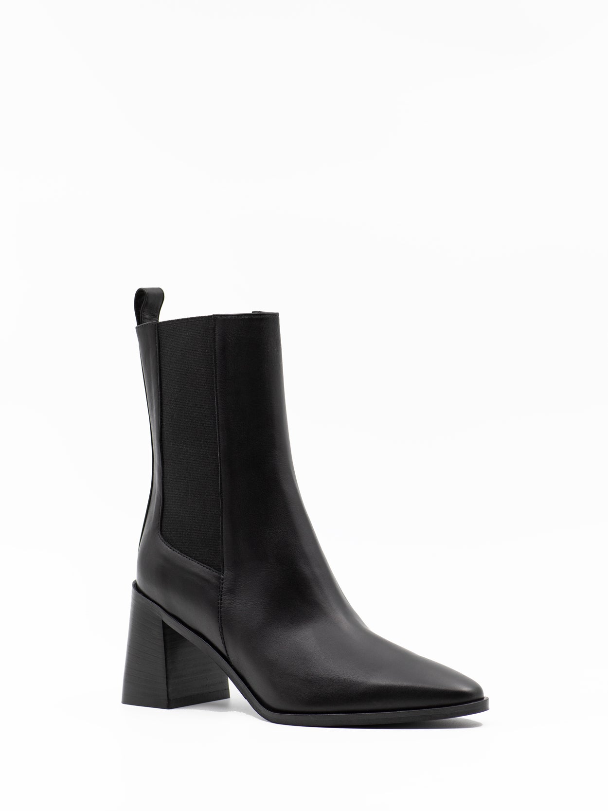 Block heel chelsea boots black online