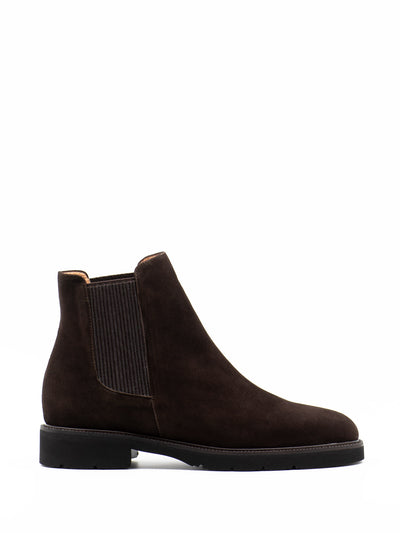 Brown suede ankle boots