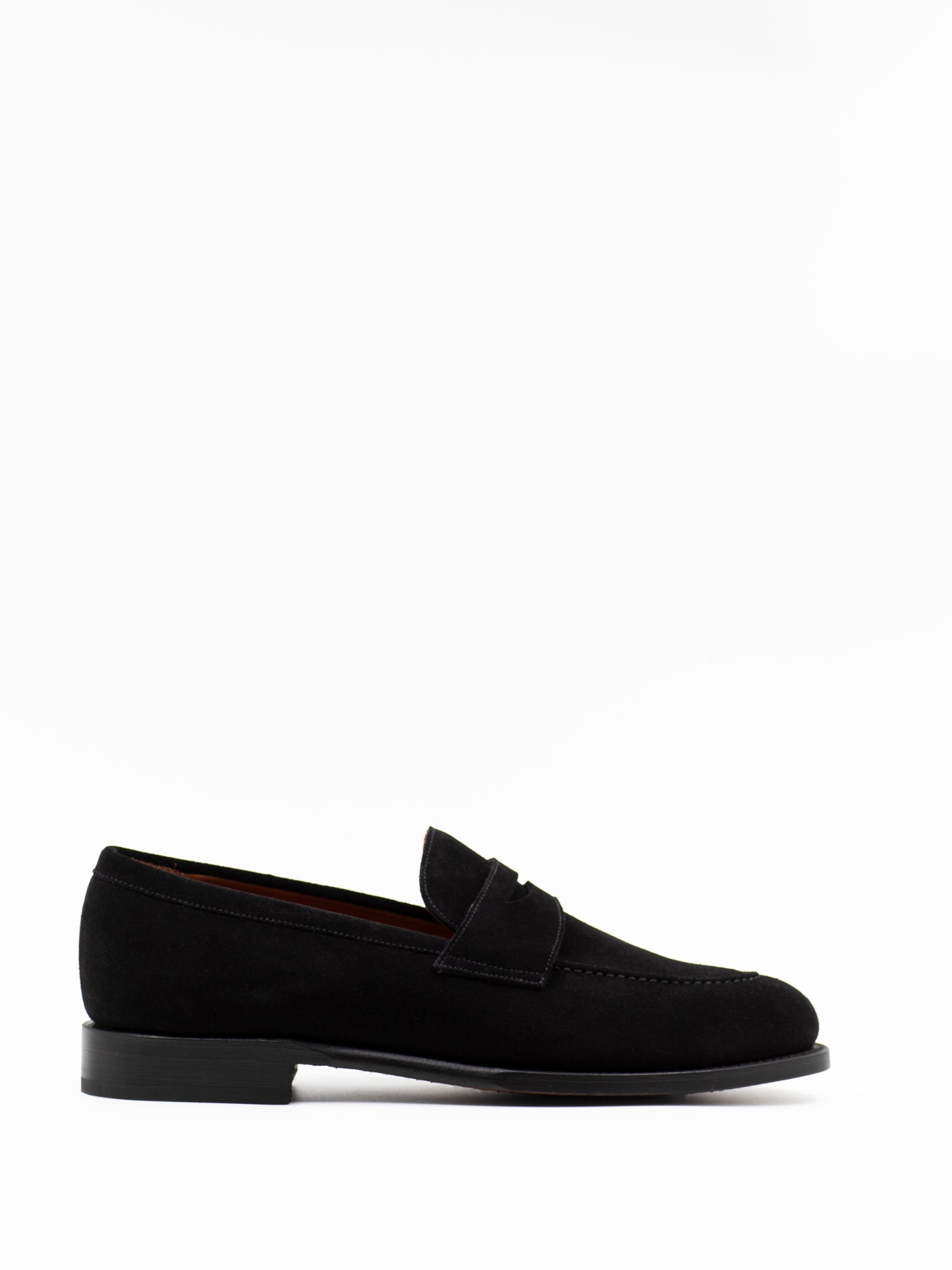 The Penny Loafer in Black Suede