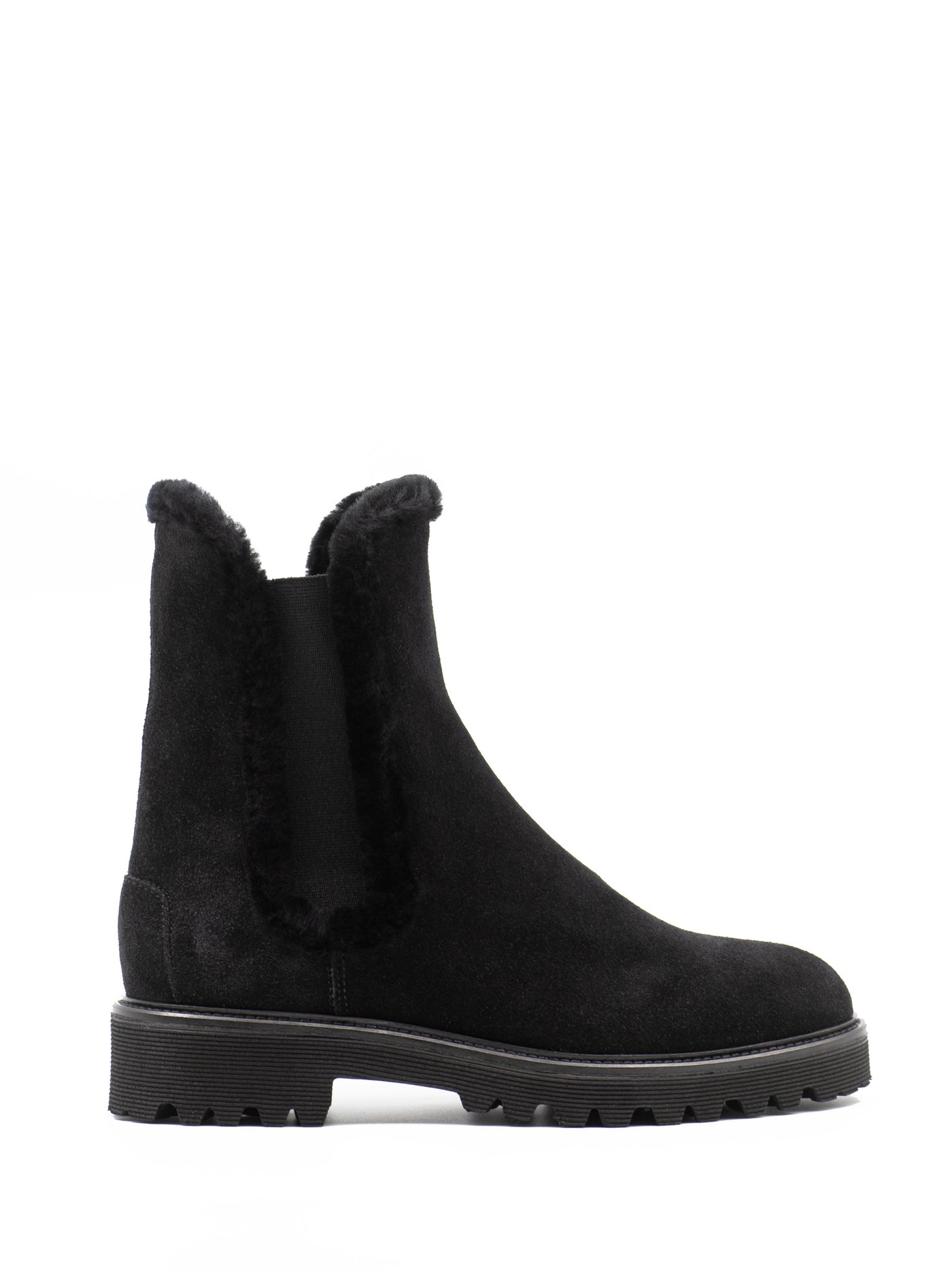 Fur-lined Chelsea boots
