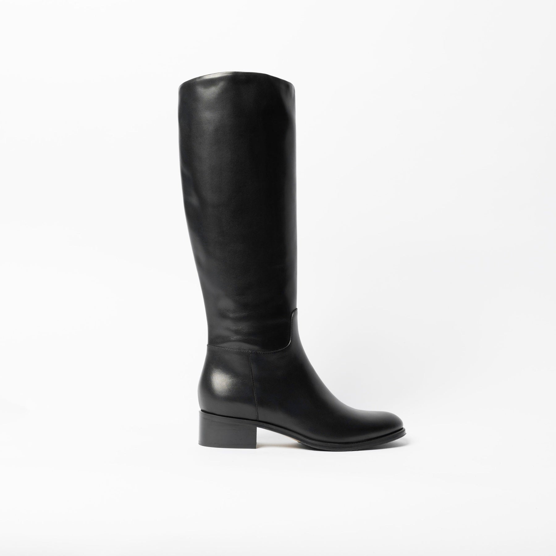 Grace black leather sales boots